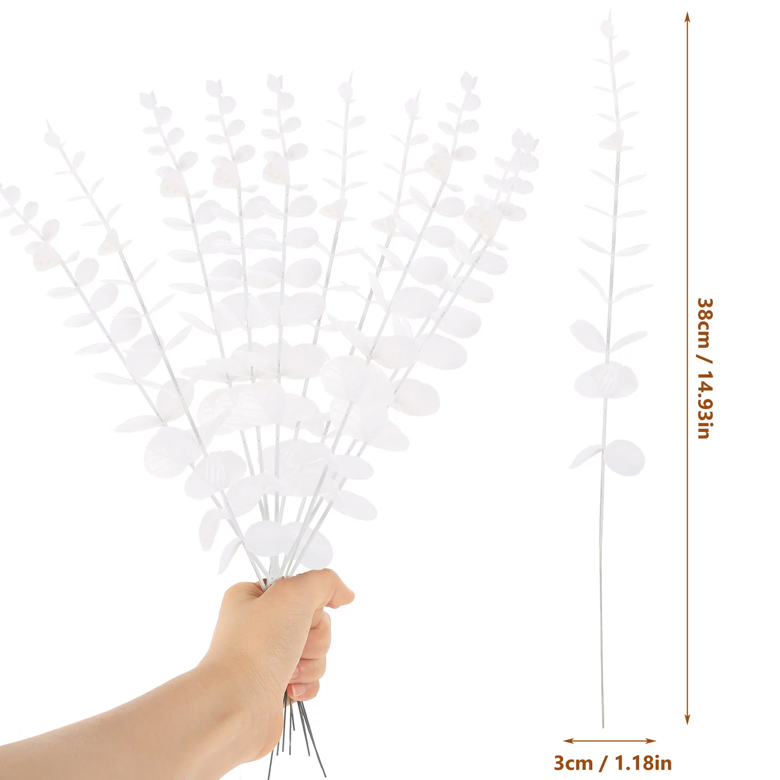 20Pcs Artificial Eucalyptus Stems Leaves Real Touch Faux Eucalyptus Branches for Wedding Party