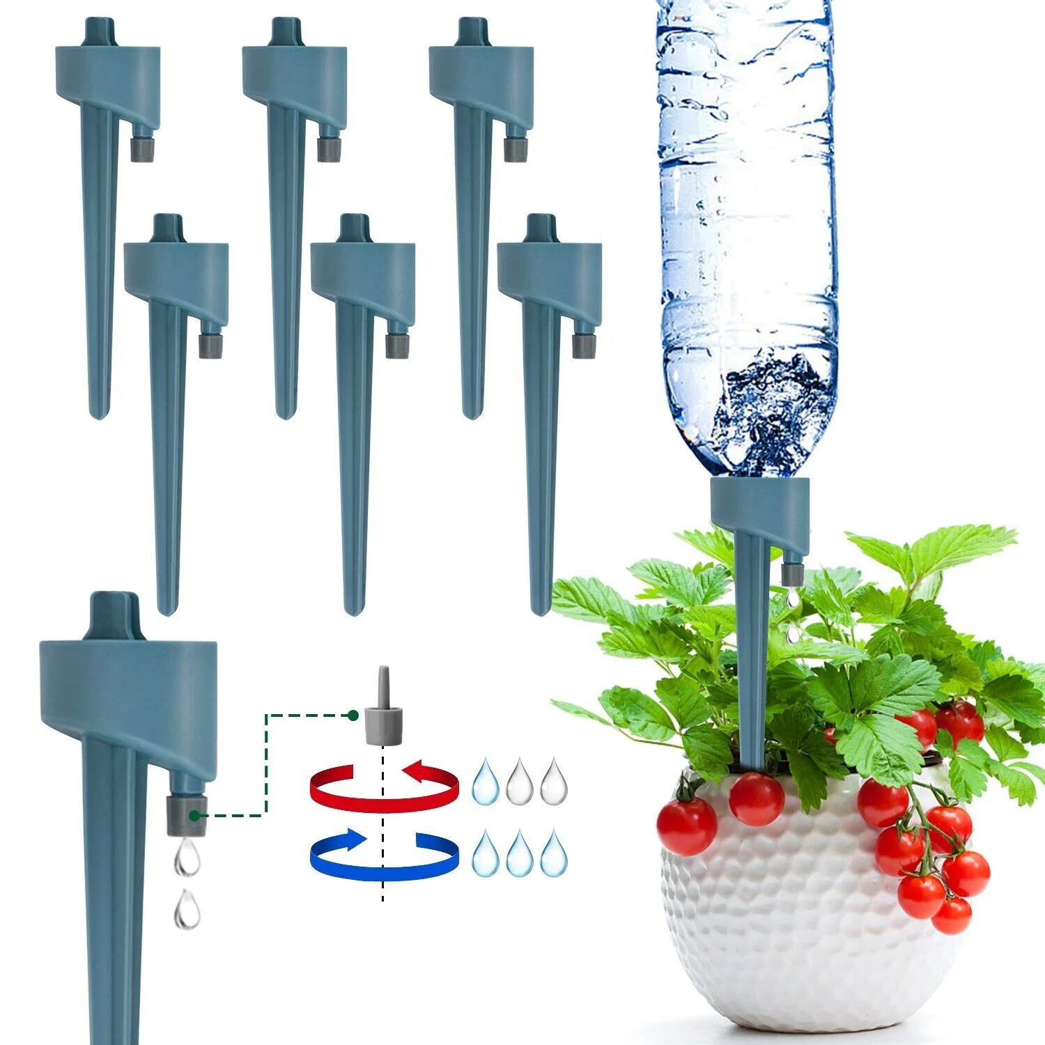 3 PCS Garden Automatic Self Watering Spikes Plants Water Drip Irrigation System