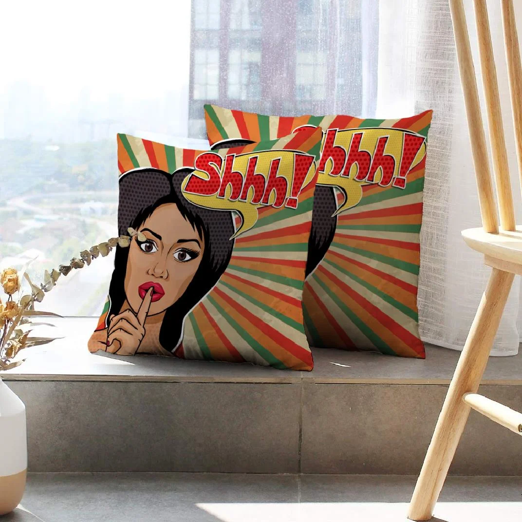 LALILO Throw Pillow Covers Pop Art African American Woman With Cushion Cover 18