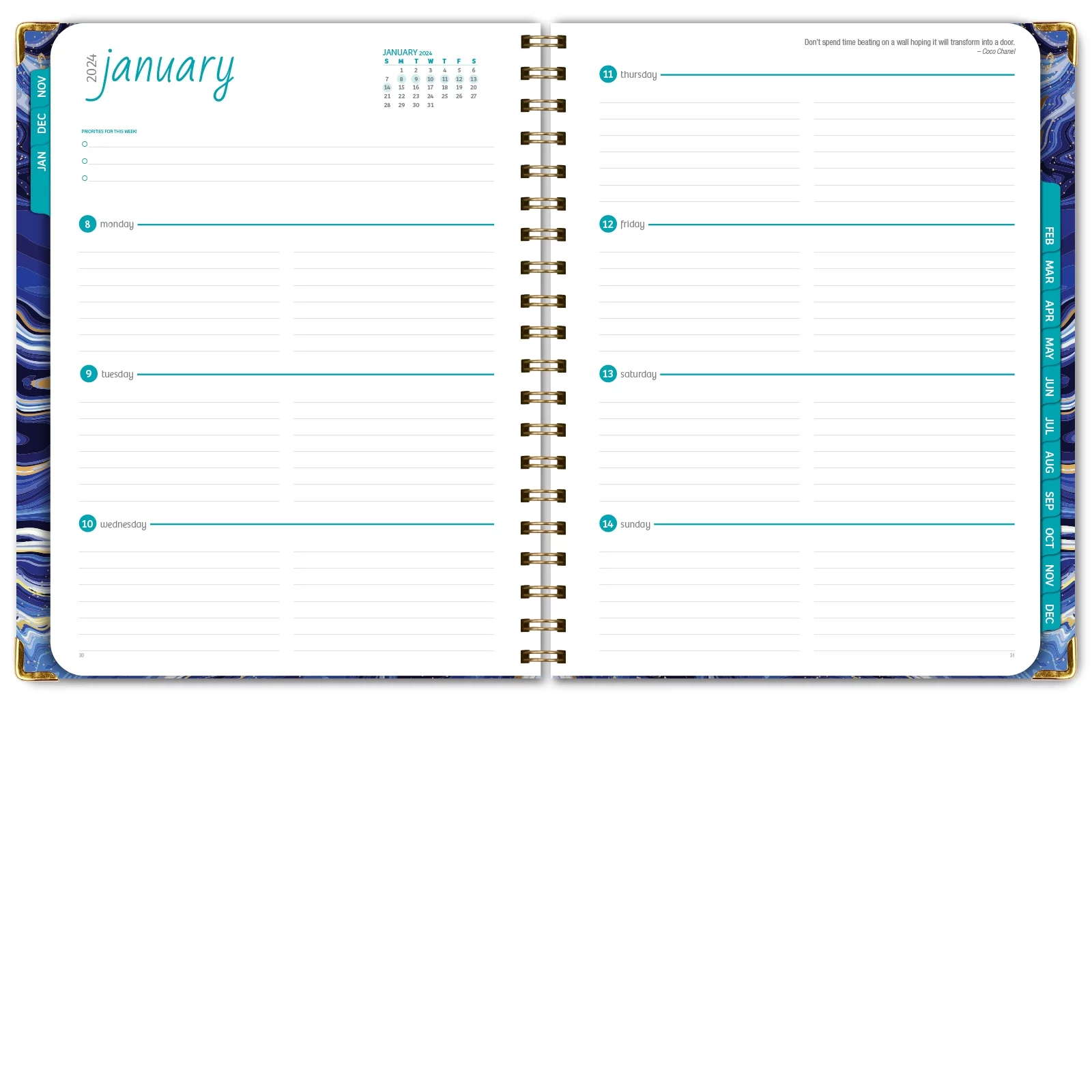 Hardcover CY 2024 Fashion Planner - 8.5