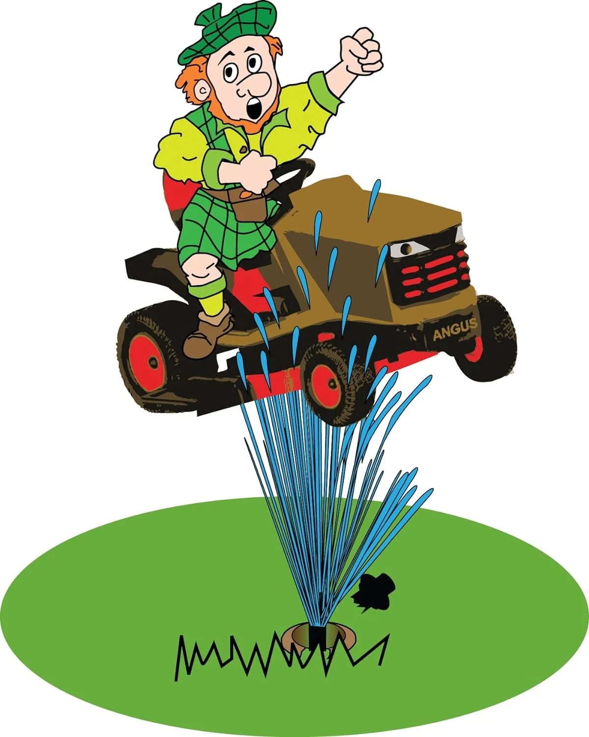 GRASSHOLE - Sprinkler Head Protection Sprinkler Donut, Lawn Sprinkler Guard, Plastic Donuts for Sprinkler Heads 1 Pack