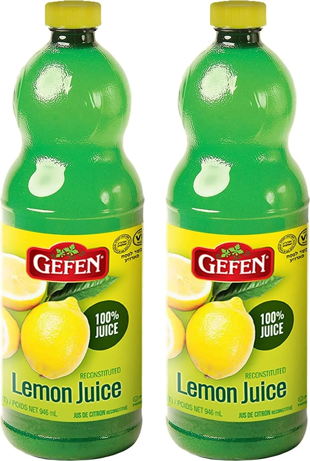 Gefen Lemon Juice, 32oz 2 pack 100% Juice From Concentrate