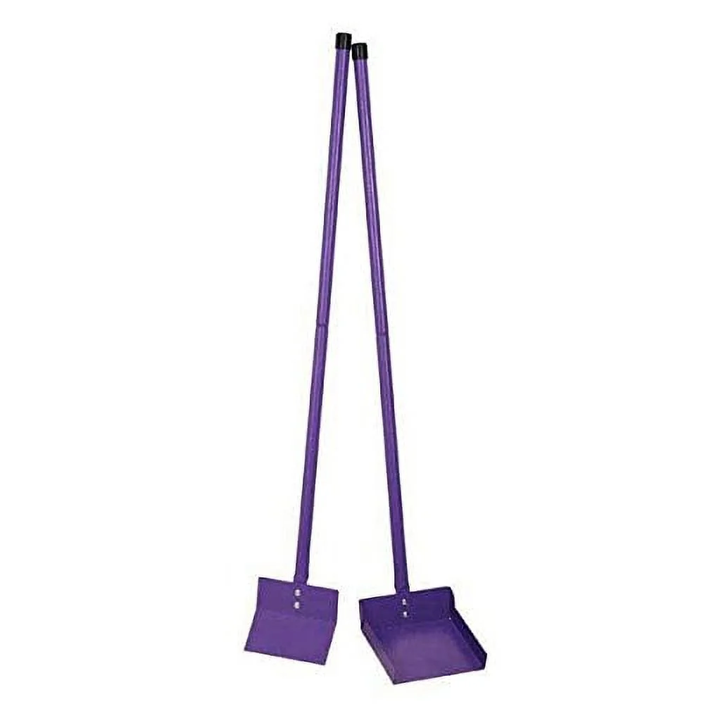 Sanitary Steel Color Pooper Scooper Blue or Purple With Rake Shovel Poop Scoop(Purple With Shovel)