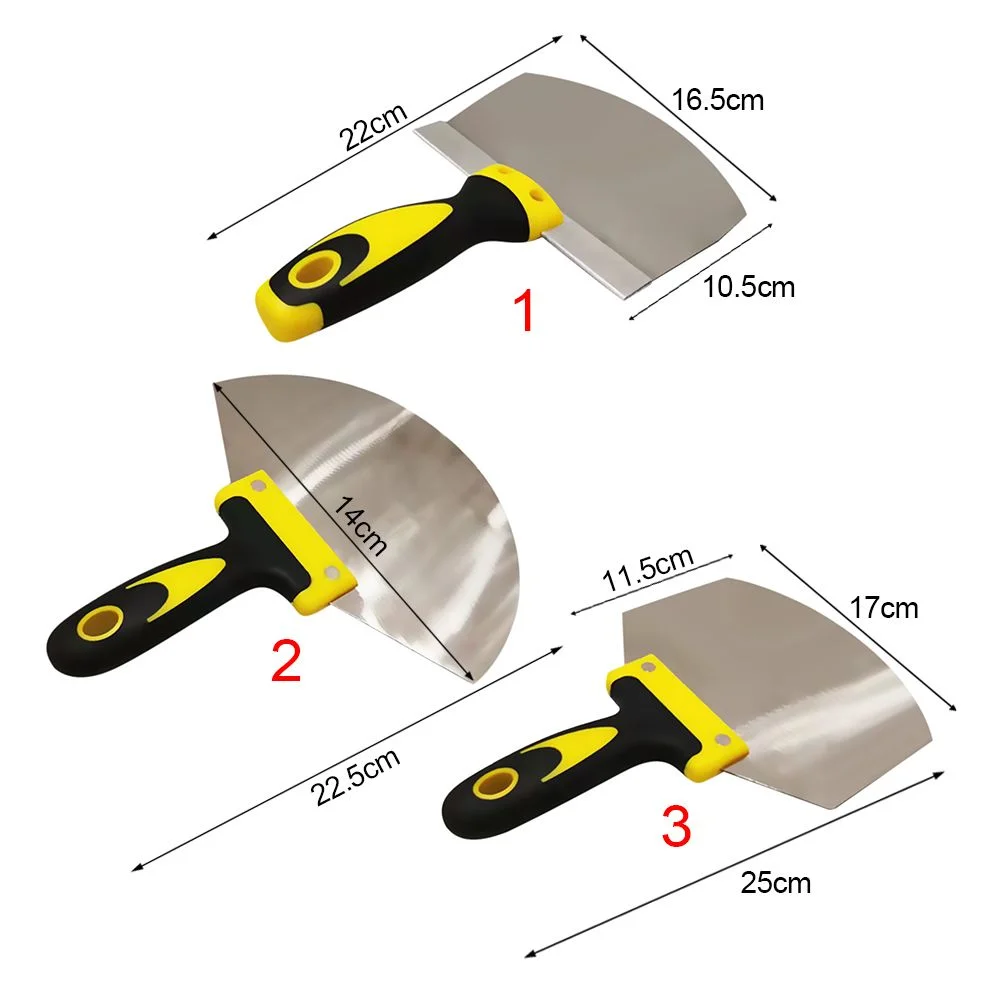 Shovel Plaster Stainless Steel Filling Spatula Caulking Removal Construction Tool Paint Putty Scraper Tool Arc-shaped spatula Paint Scraper Ash Shovel 1