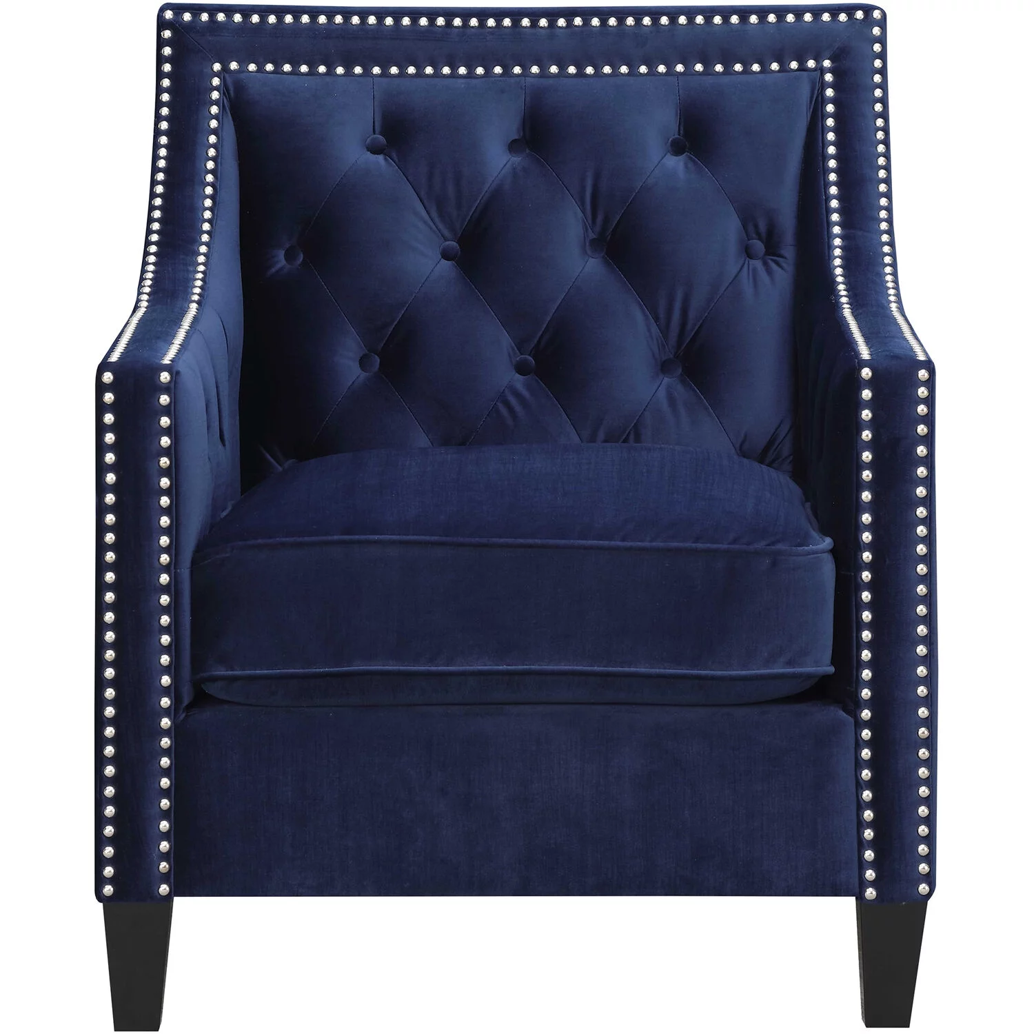 Hanover Willa Wingback Chair, Navy Blue