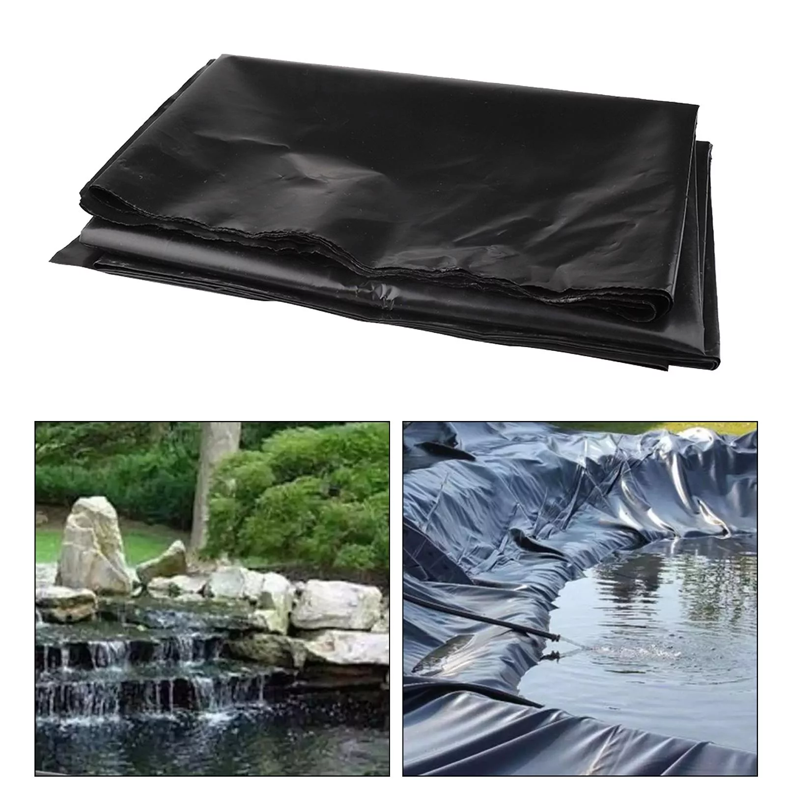 Pond Liner Garden Waterfall Liner Cloth Fish Pond Liner Insulation Film Black , 1.5x2M