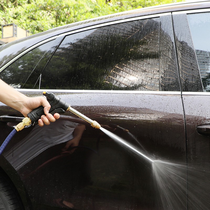 High Pressure Car Wash Spray Gun Garden Hose Nozzle Adjustable Sprinkler Water Gun Garden Lawn Watering Irrigation Tool Watergun