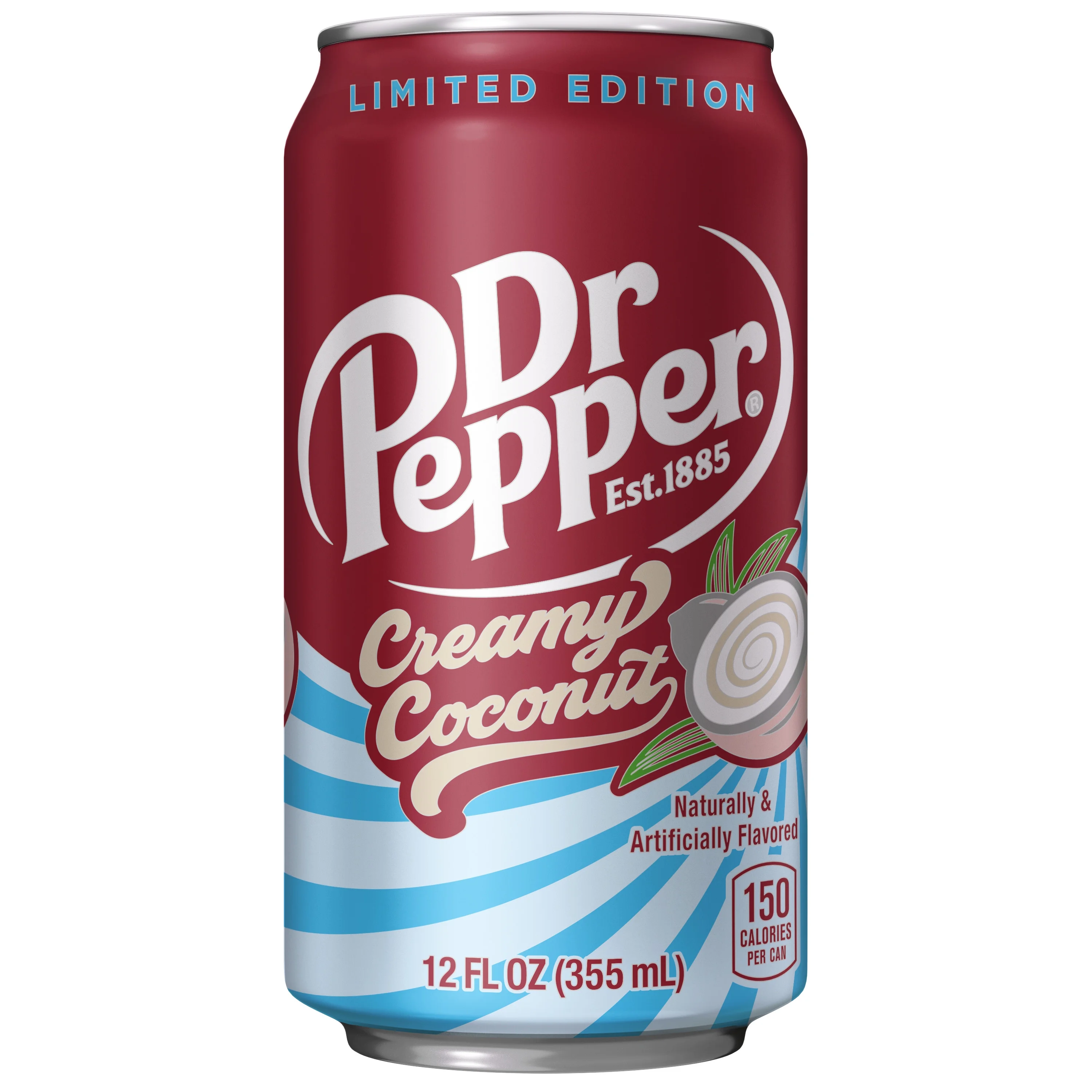 Dr Pepper Creamy Coconut Soda Pop, 12 fl oz, 12 Pack Cans