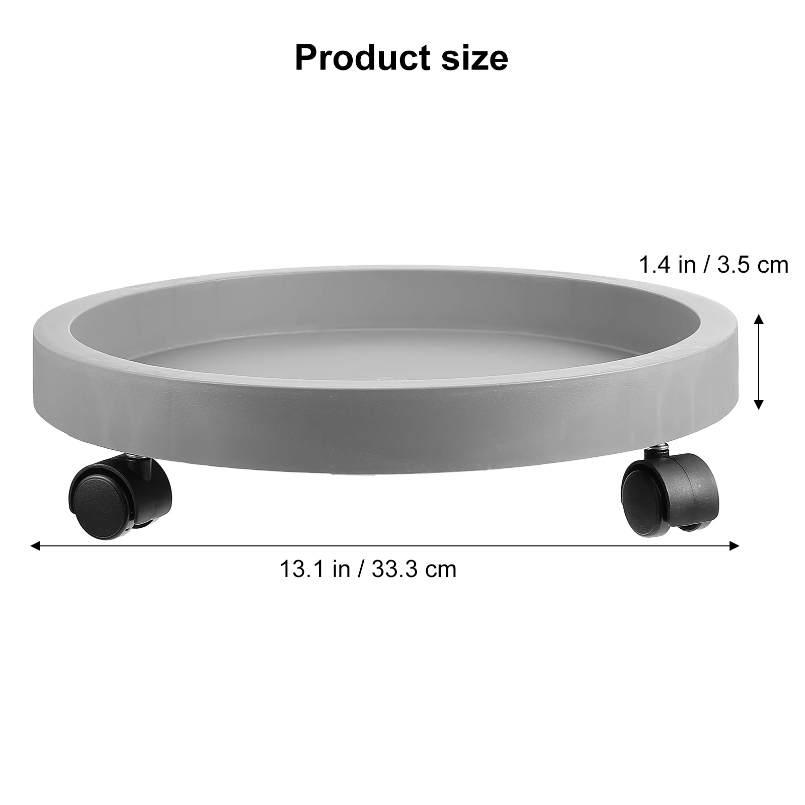NUOLUX  Planter  Pallet Rolling Movable  Potted Dolly Stand Dolly Indoor Planter Garden WheelMover Tray Patio Caster