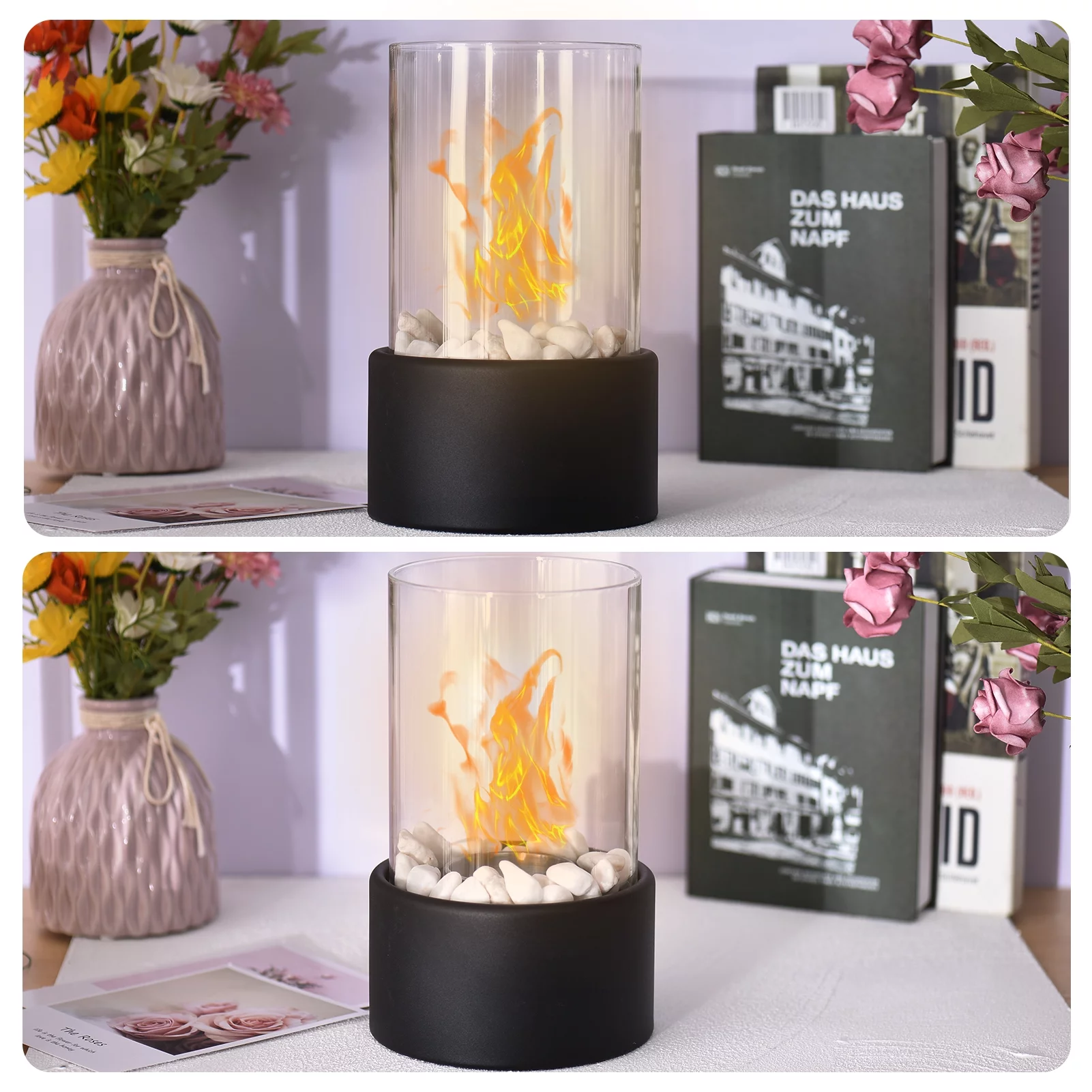 Dadypet Heating furnace,Outdoor Balcony Decor Balcony Decor Birthday Fire Pit Bio Pit Bio Pot Time Bioethanol Indoor Outdoor Balcony ADBEN YALIYA IUPPA