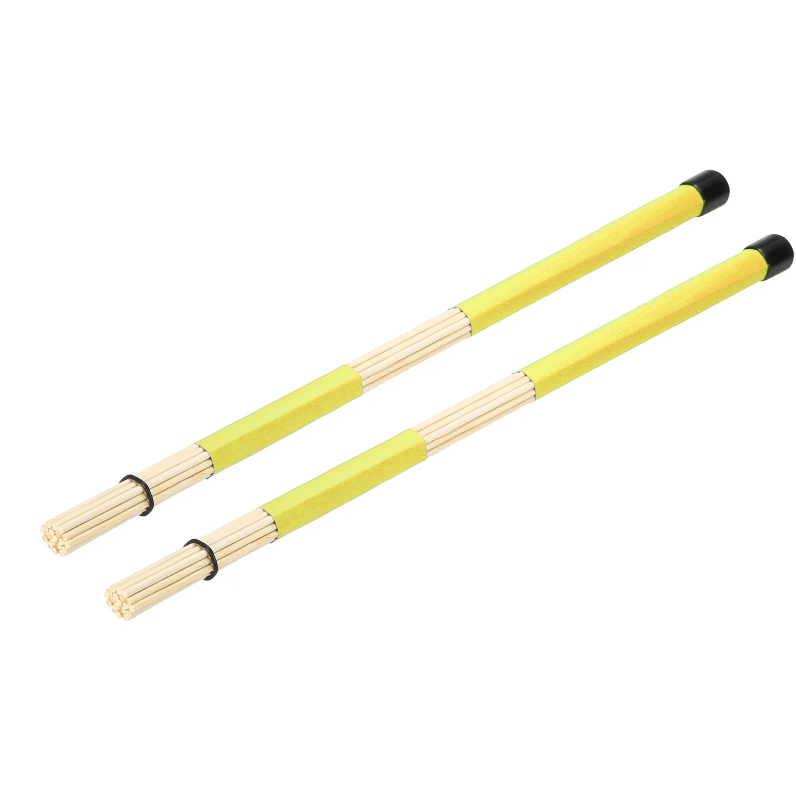 Bamboo Drum Stick Brush Drumsticks Brush Yellow for Jazz Acoustic Rock Band Music Lover Percussion 1 Pair
