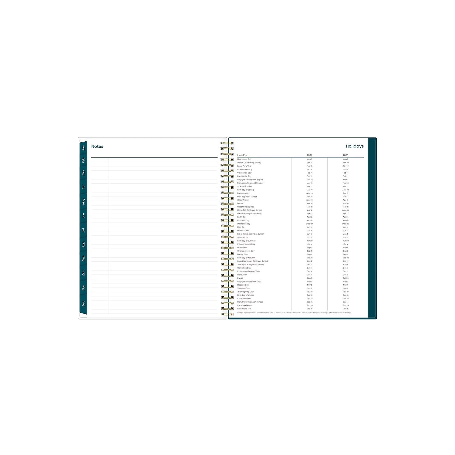 2024 Weekly Monthly Planner, 8.5x11, Blue Sky, Grenada