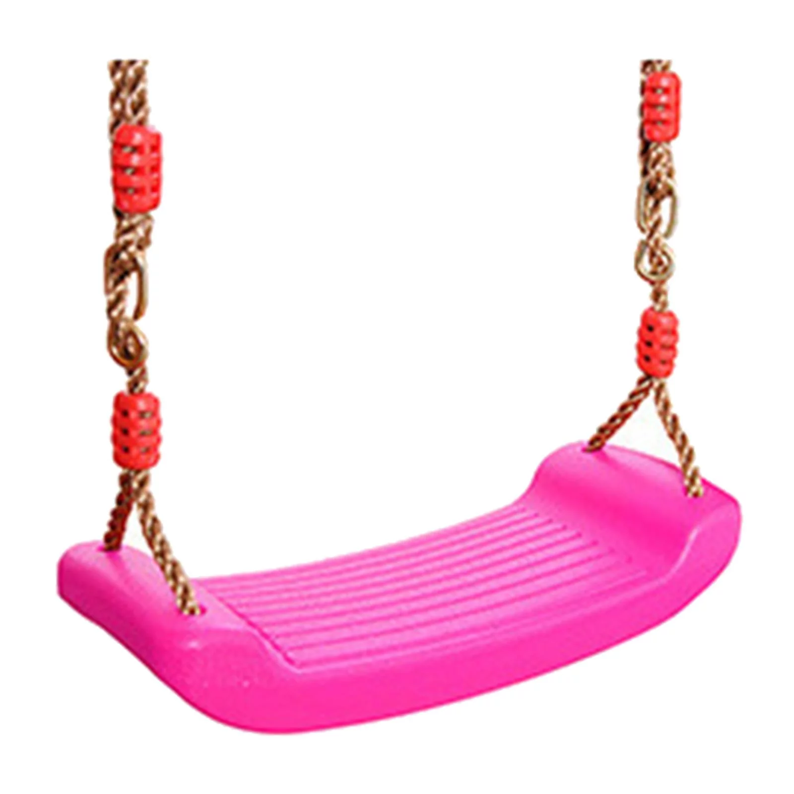 Swing Seat Set-Curved Board with Tree Hanging Straps Hooks Rainbow Playset Flying Toy Sit- Swing Seat for Garden Backyard