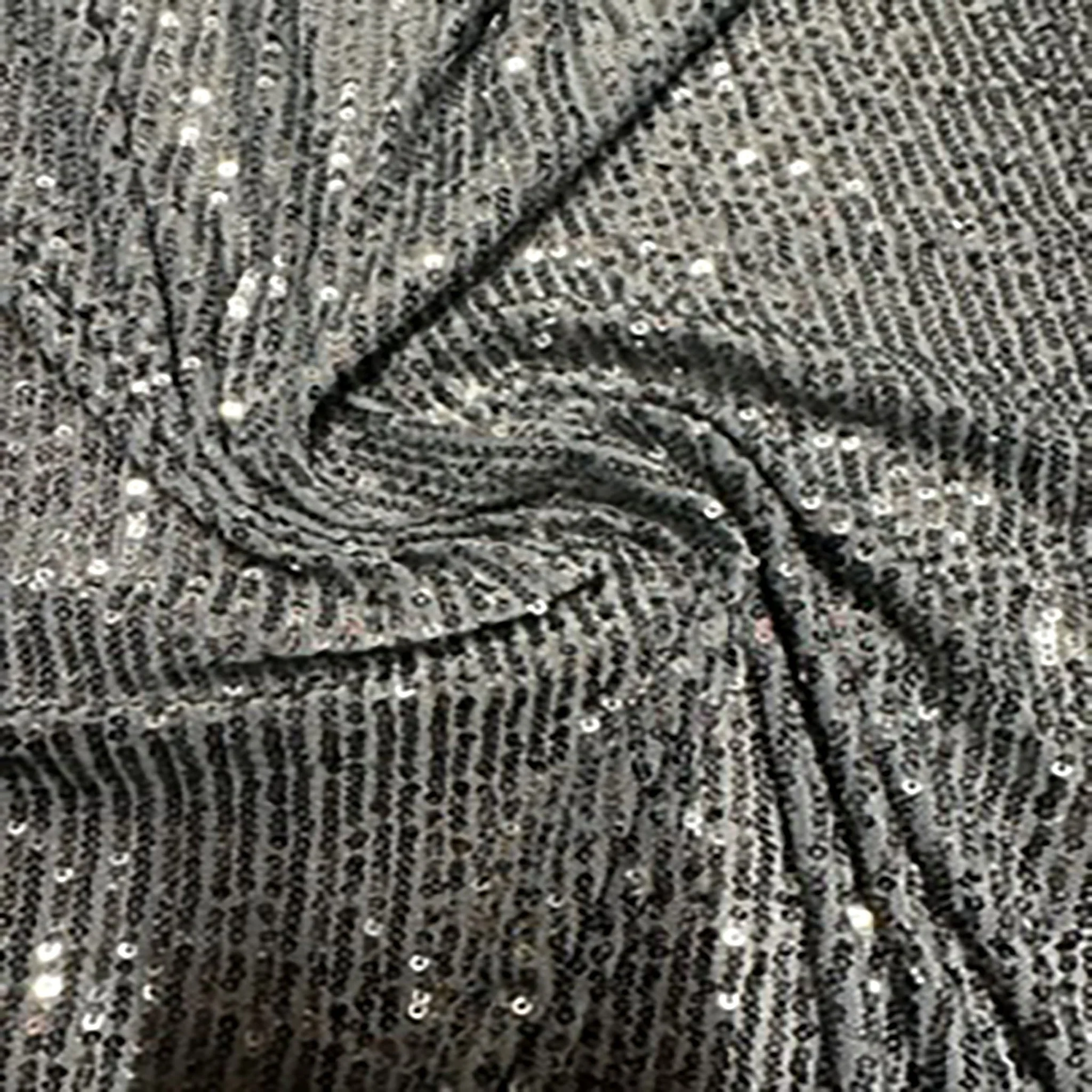 Polyester Spandex Stripe Mini Sequin Fabric | Spandex Palace