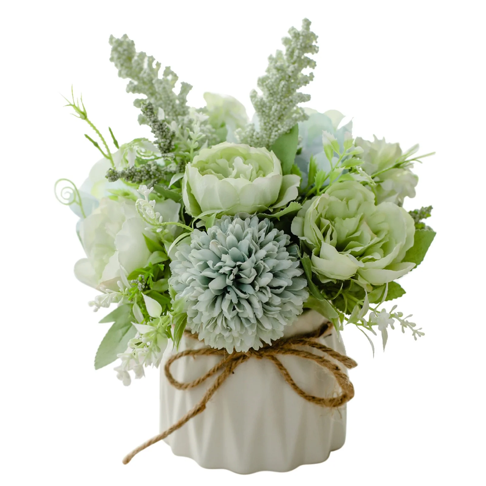 Coerni Grass Bonsai Desktop Green Succulents Decor Pot Flower Tree Decoration & Hangs Artificial Flower Strings