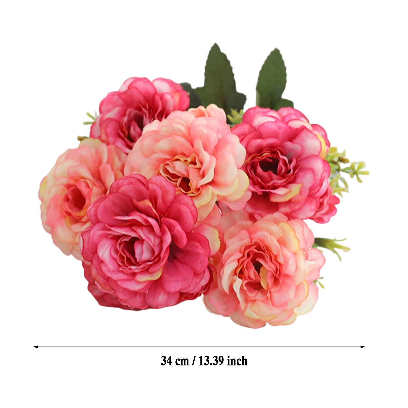 Artificial Flowers Spring Summer Windfall Artificial Flowers Decor Silk Peony Flower Arrangements Flowers Bouquets Table Centerpieces Holiday Dinning Coffee Room Table Kitchen Decoration