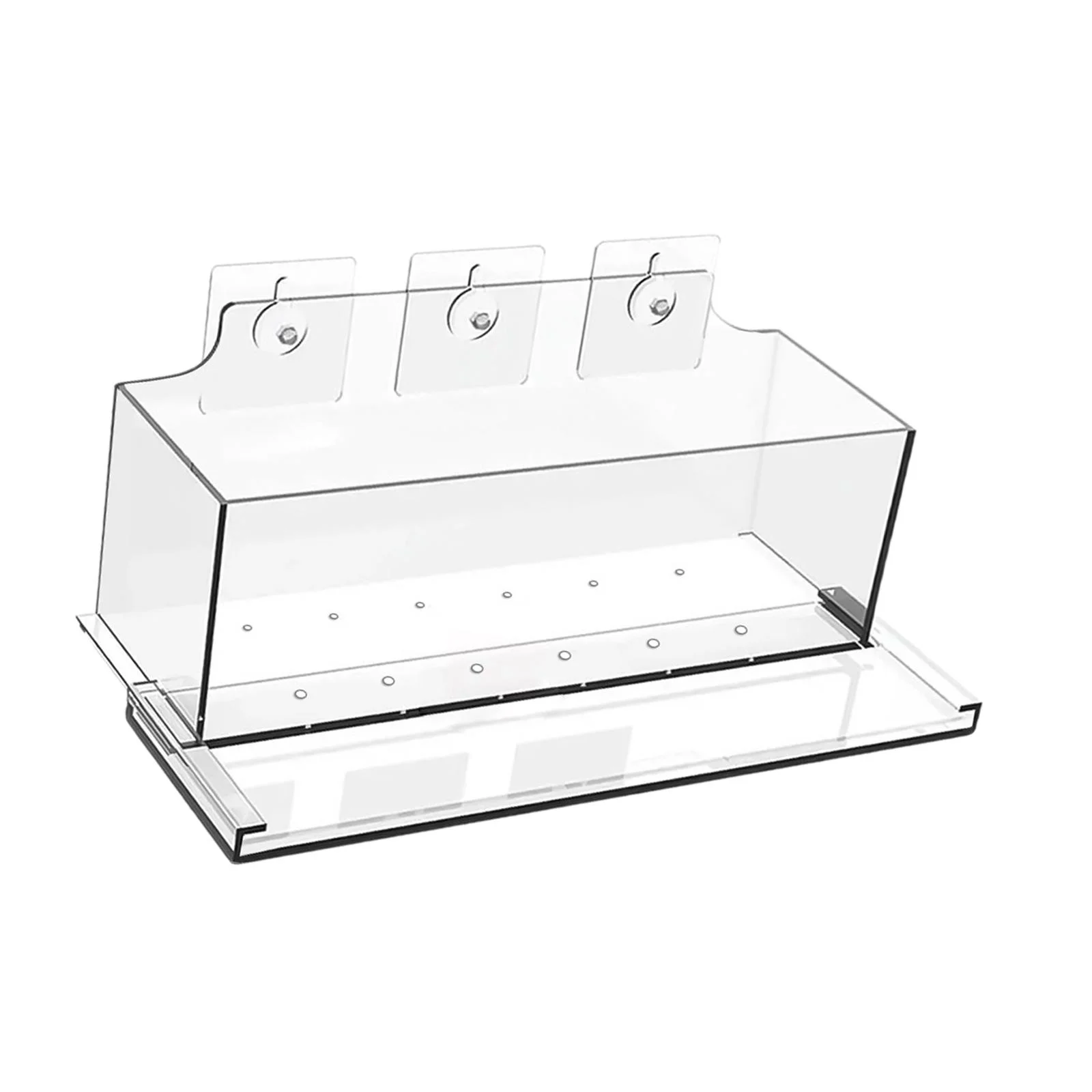 simhoa Flower Box with Window, Transparent Flower Pot, Modern Household Design, Acrylic Nursery Pot, Rectangular Flower Pot for Indoor And Outdoor Plants