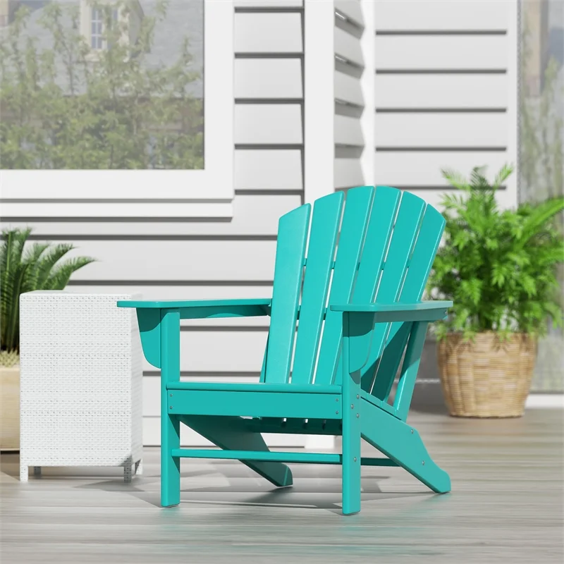 Portside Classic Outdoor Adirondack Chair in Turquoise