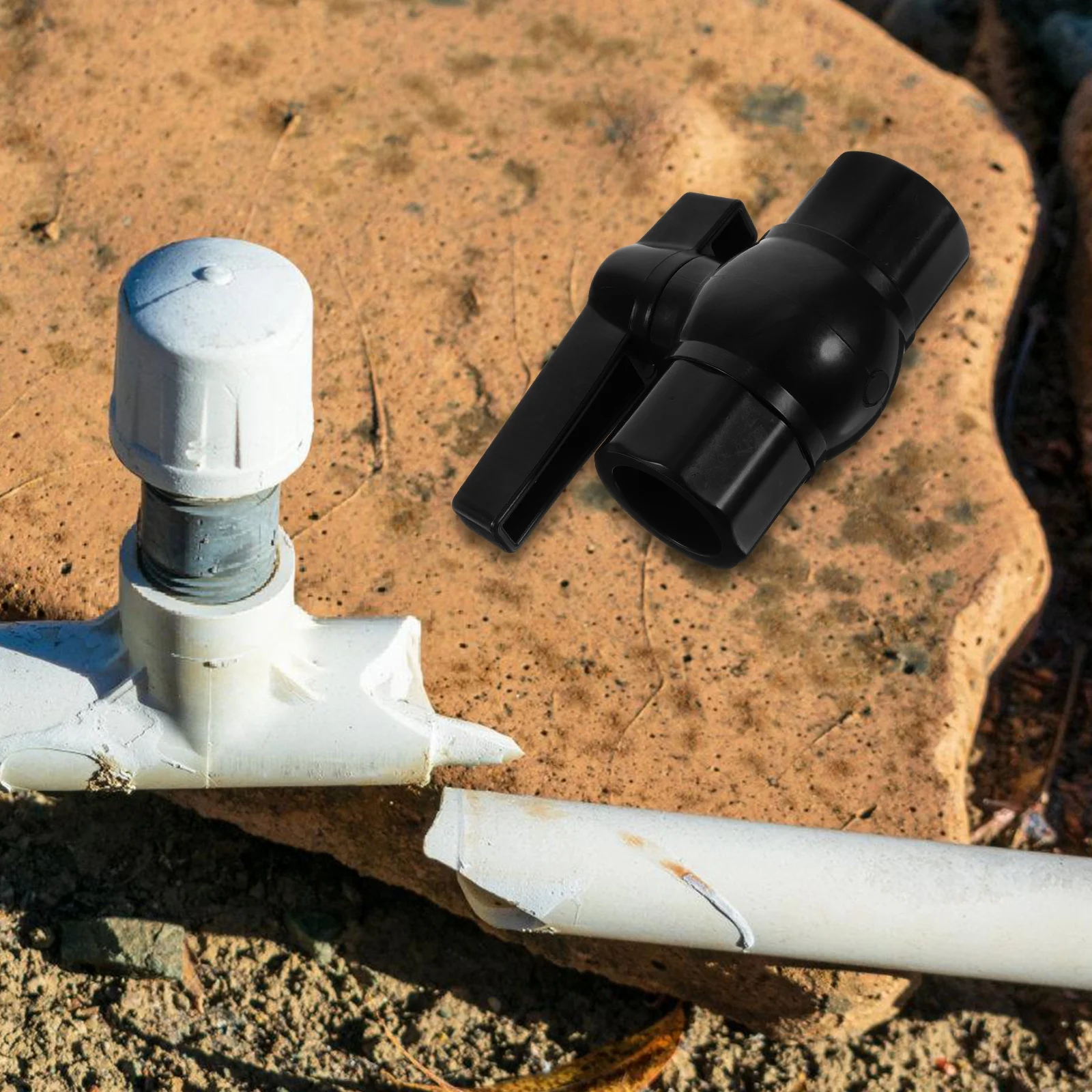 2pcs Ball Valve 2-way Irrigation Pipe Fitting System Valve Quick Connect Pipe Fitting