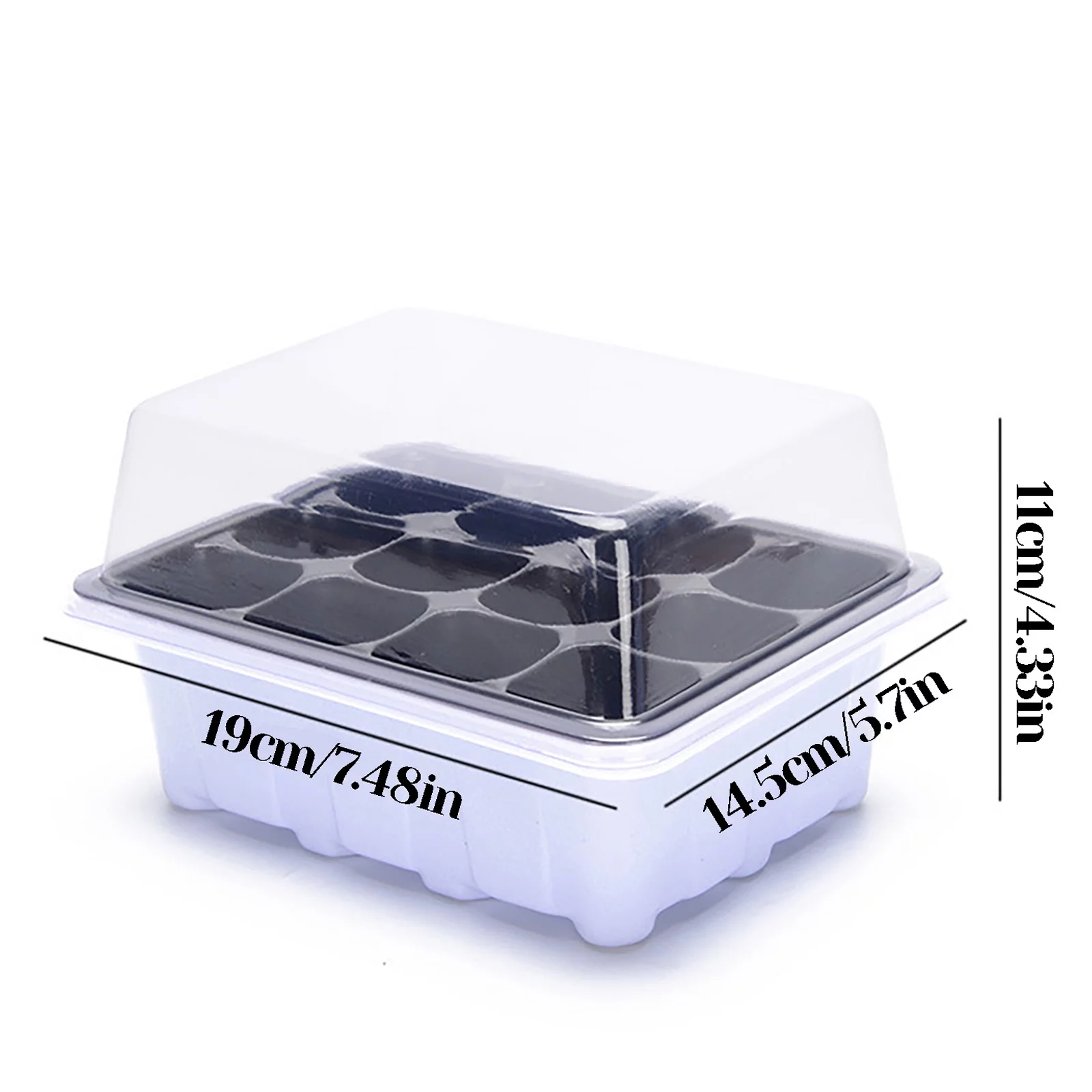 Dengmore Indoor Propagation Box Mini Greenhouse Propagation Set Tray With Lid 1/2/5PCS for Home
