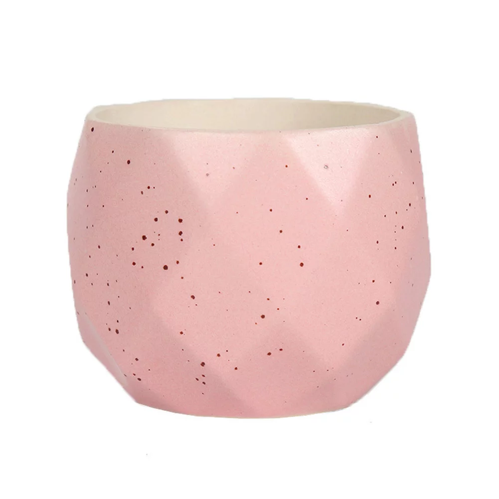 Ceramic Flower Containers Round Plants Succulent Pots Container Bonsai Garden Pots with Drainage Hole Green Blue Yellow Purple Pink White