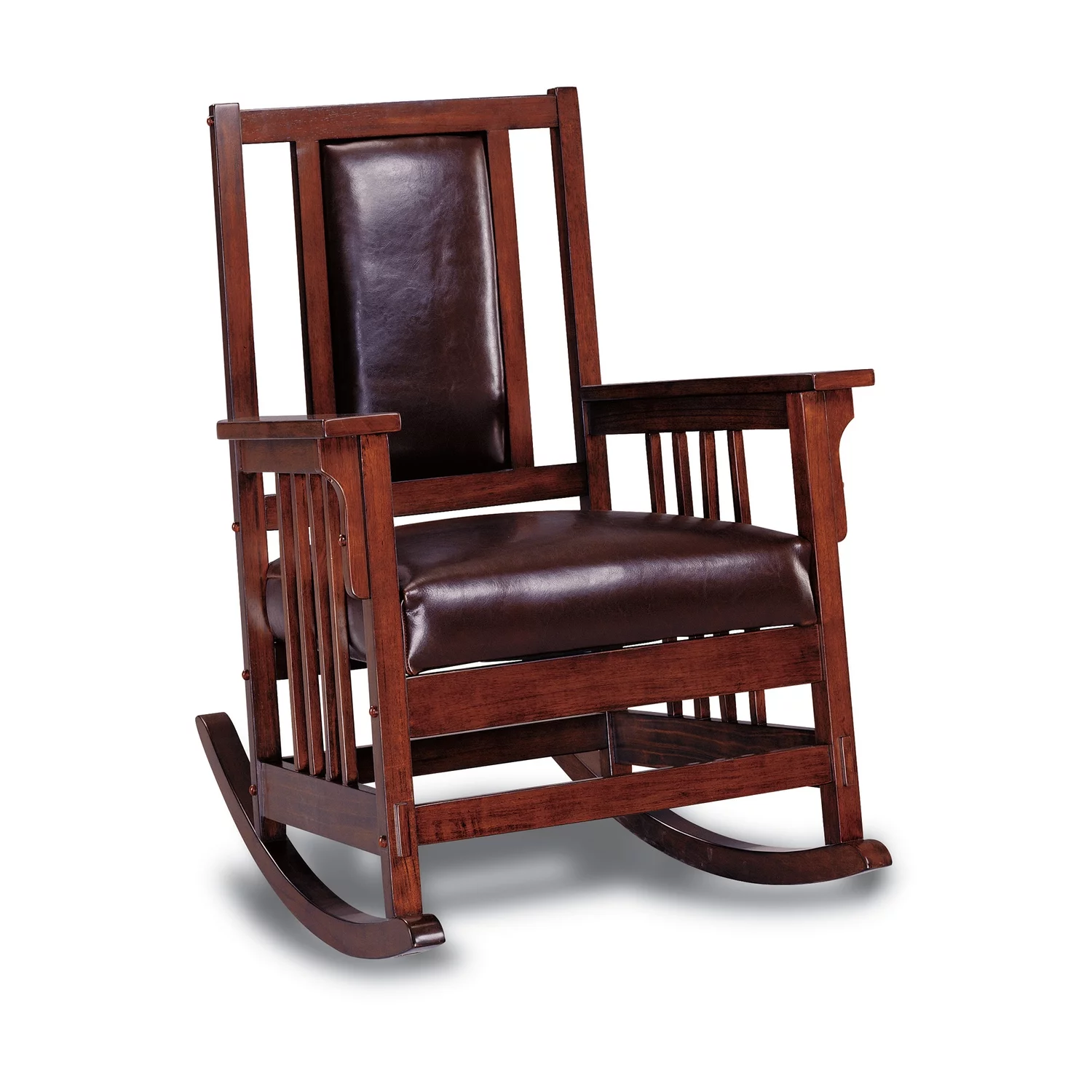 BenJara Traditional Rocking Chair, Warm Espresso