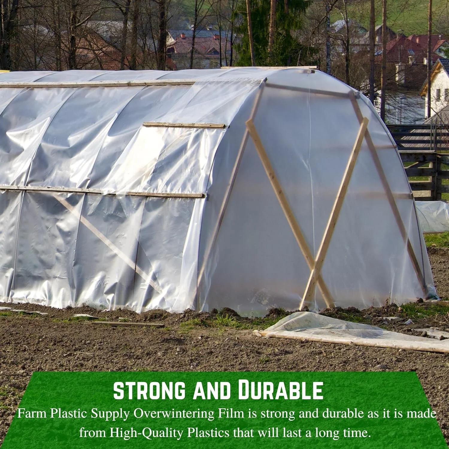 Farm Plastic Supply - 6 Mil White Plastic Sheeting - Overwintering Film, 6 Mil White Plastic Film, Greenhouse Plastic, Durable Plastic Sheeting (20' x 10')