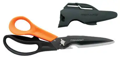 Fiskars 1067272 Garden Shears, 9 in Oal, Stainless Steel Blade, Black/Orange Handle