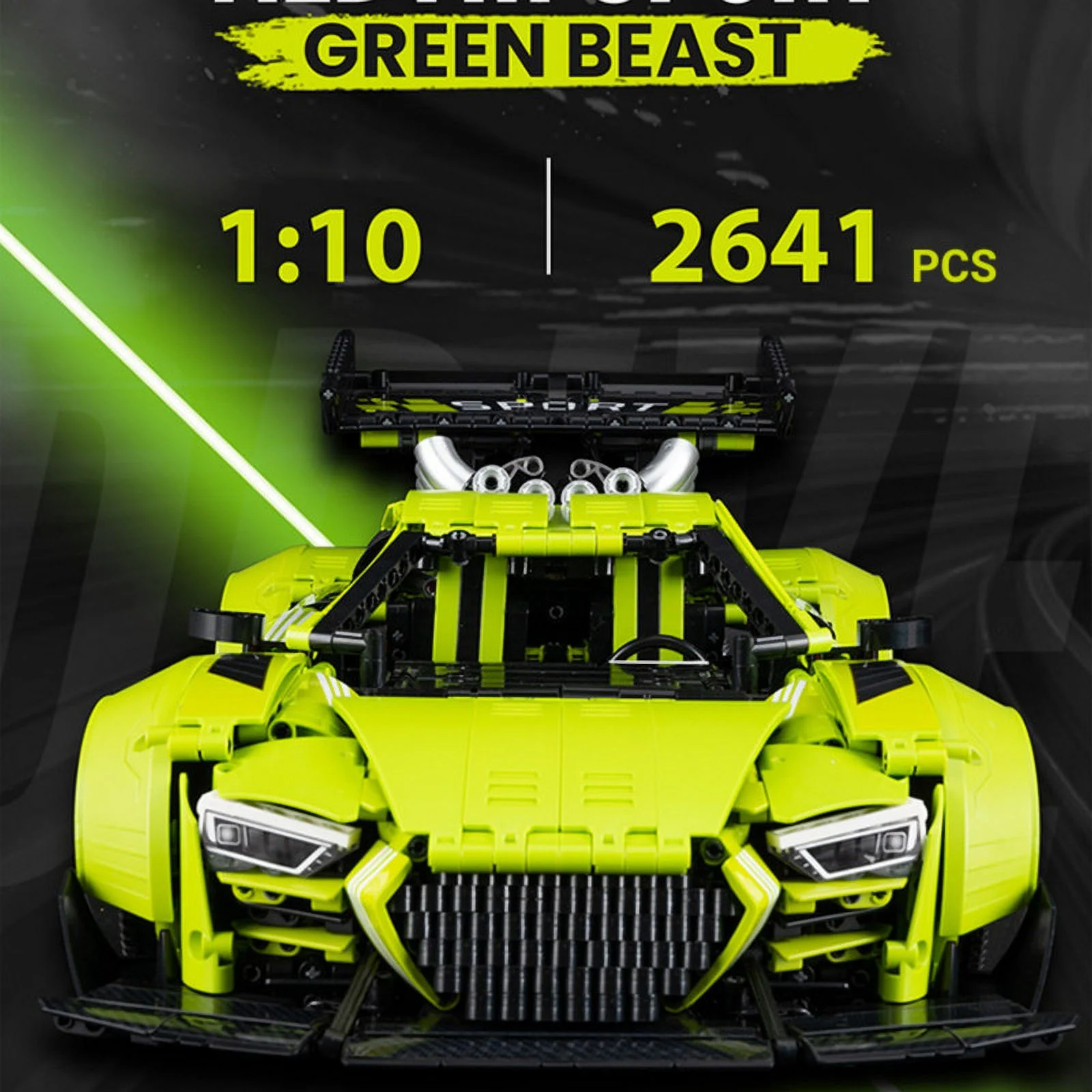 Dropurfon SR8 Sports Racing Car Building Block Set Supercar Playset and Display Model Kits Toy for Adult