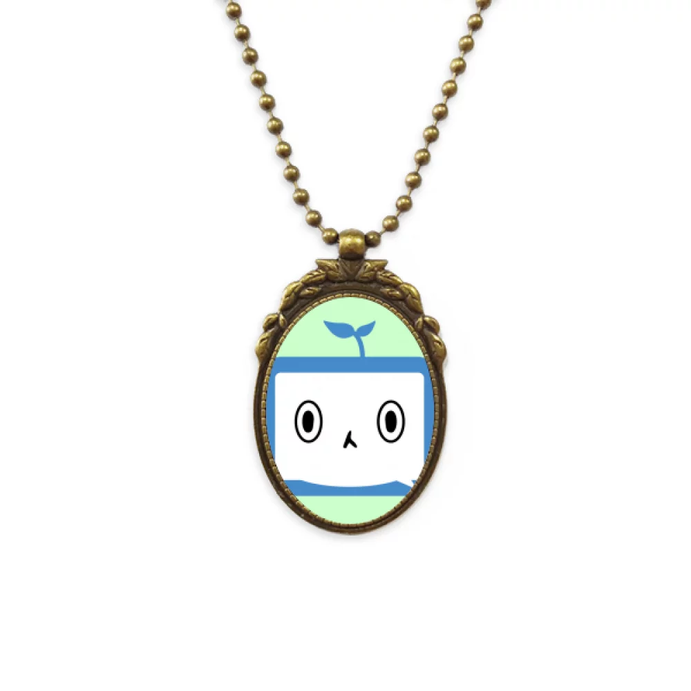 Saplings Lovely Small TV Happy Original Antique Necklace Brass Vintage Pendant Keychain