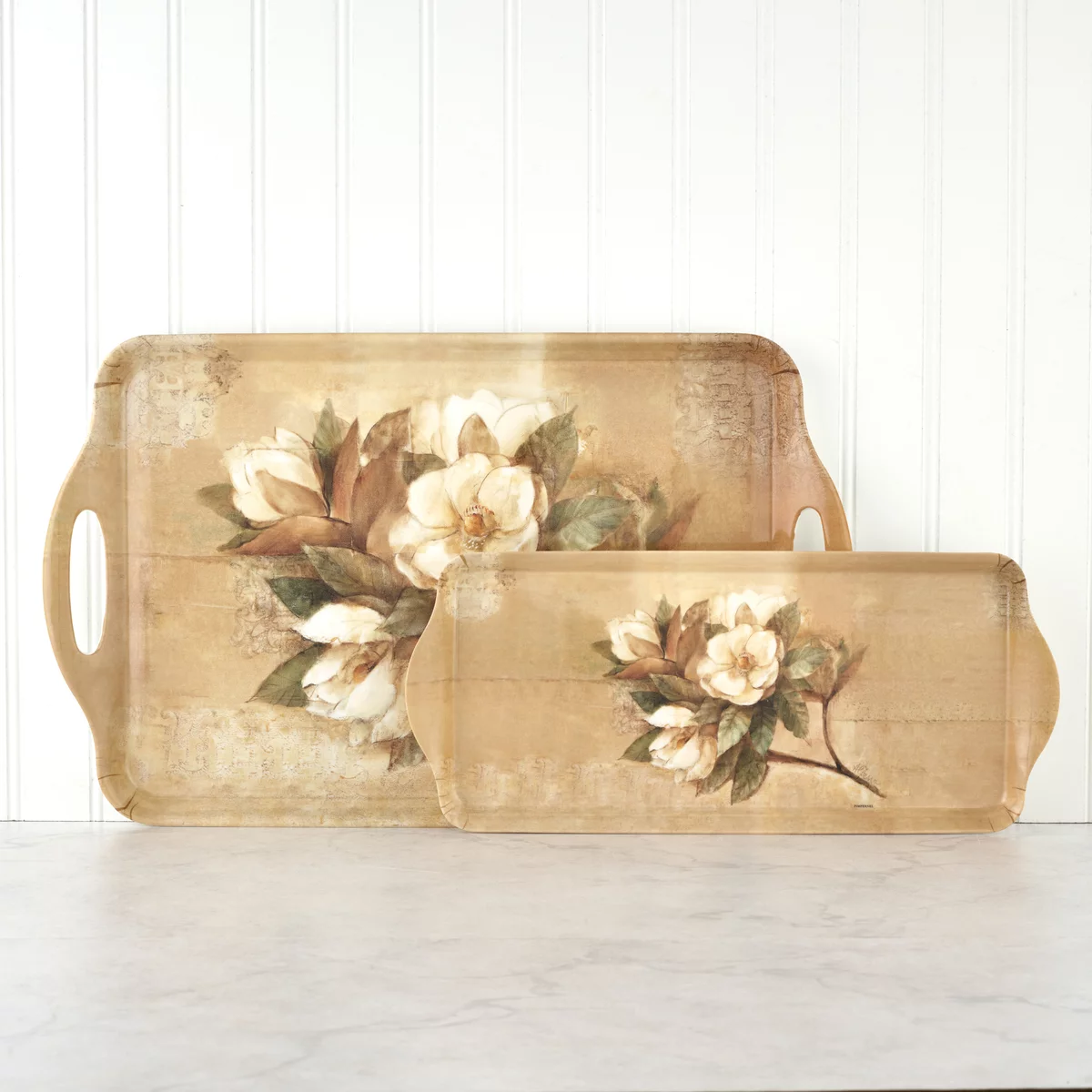 Pimpernel Sugar Magnolia Melamine Sandwich Tray - 15.1