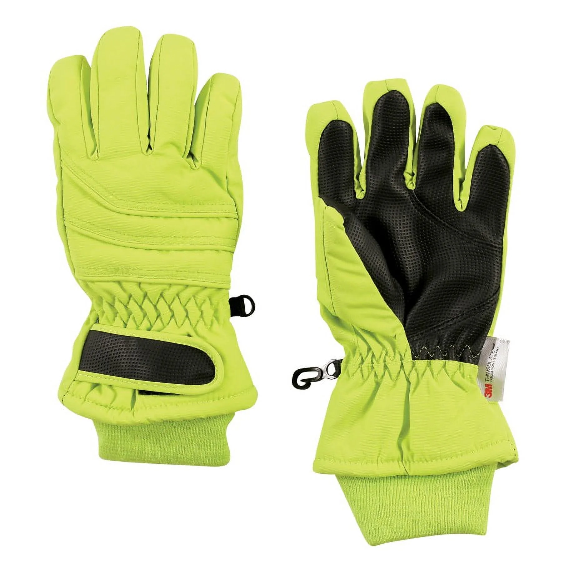 Hudson Baby Unisex Snow Gloves, Lime, 6-8 Years