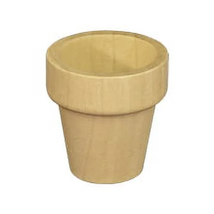 5 Pcs Wooden Flower Pot 1-9/16