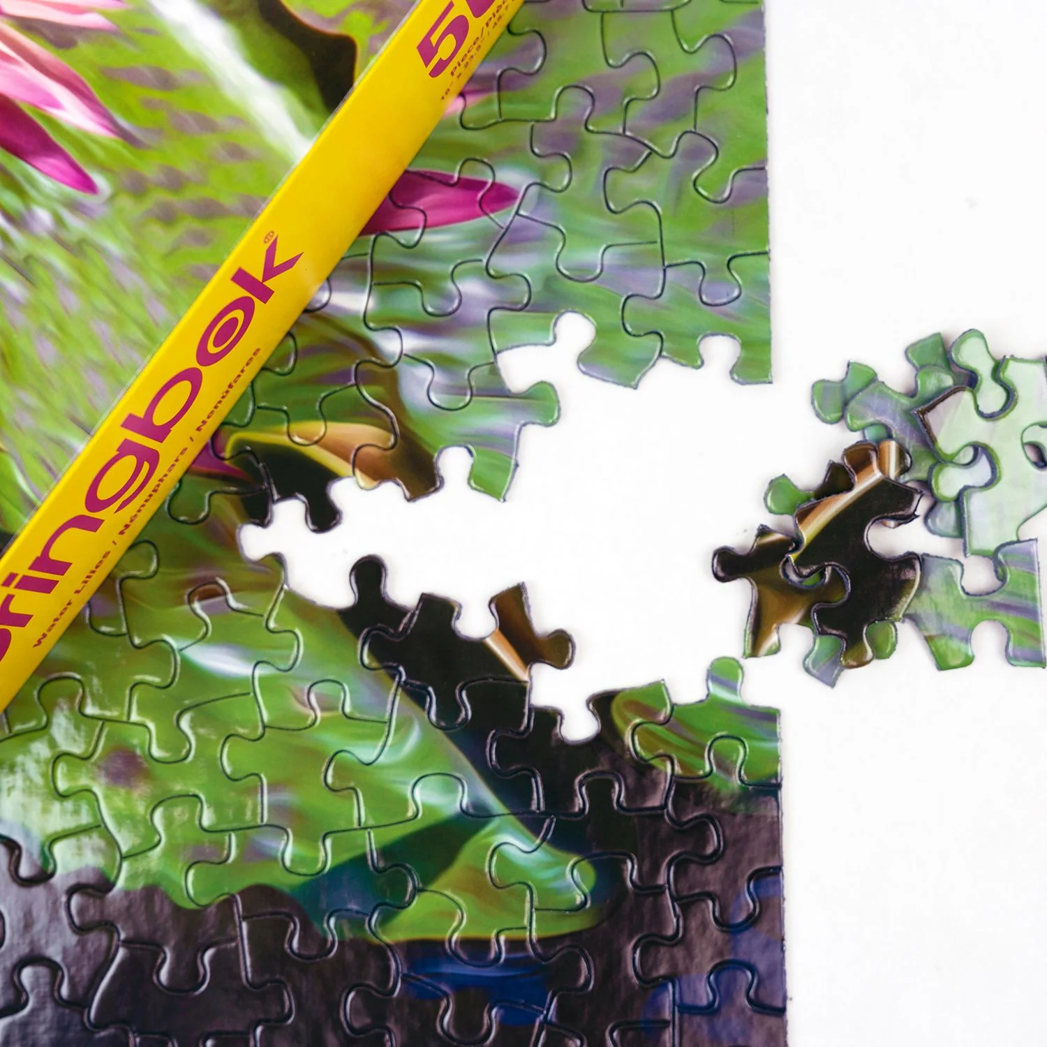 Springbok's Water Lilies 500 Piece Jigsaw Puzzle - Made in USA - Unique Cut Pieces