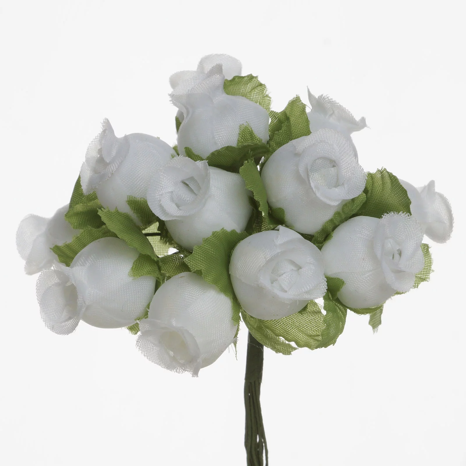 BalsaCircle 144 Mini Craft Rose Buds White