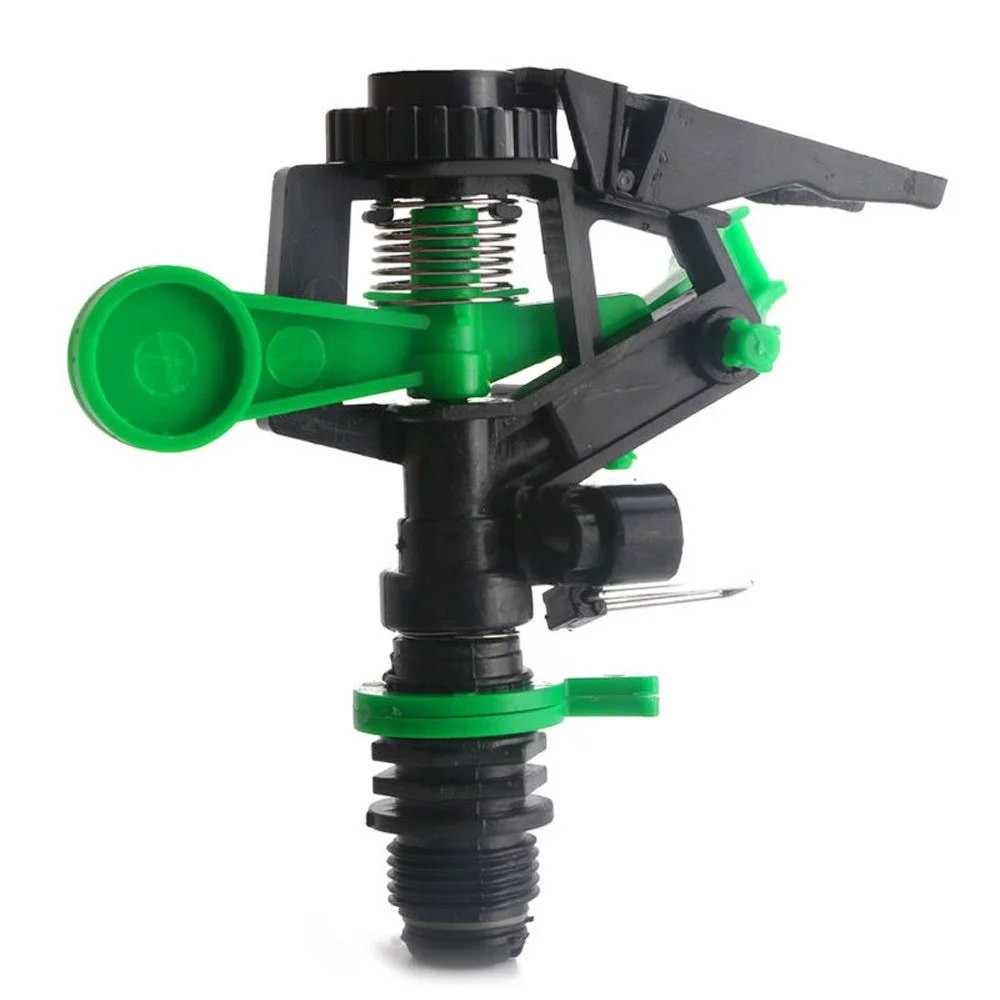 5 Pcs ABS Impact Sprinkler Head Adjustable 0-360 Degree 34Ft-60Ft Spray Distance