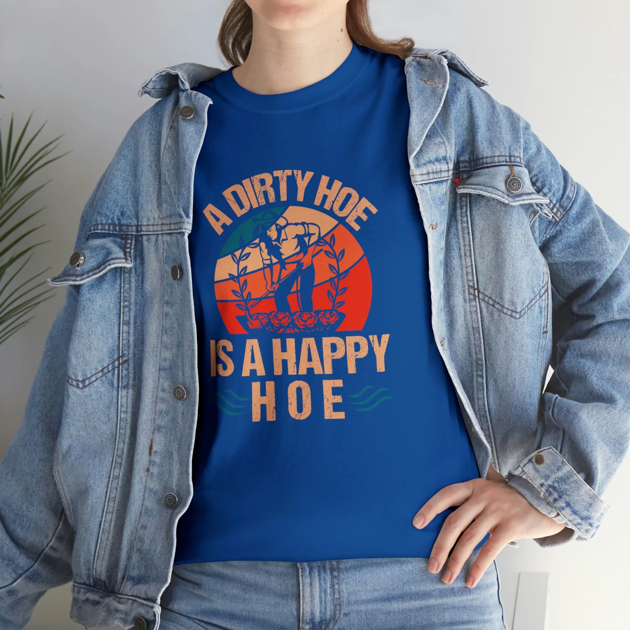 A Dirty Hoe Is A Happy Hoe Shirt, Funny Gardening Gift T-Shirt - ID: 1616