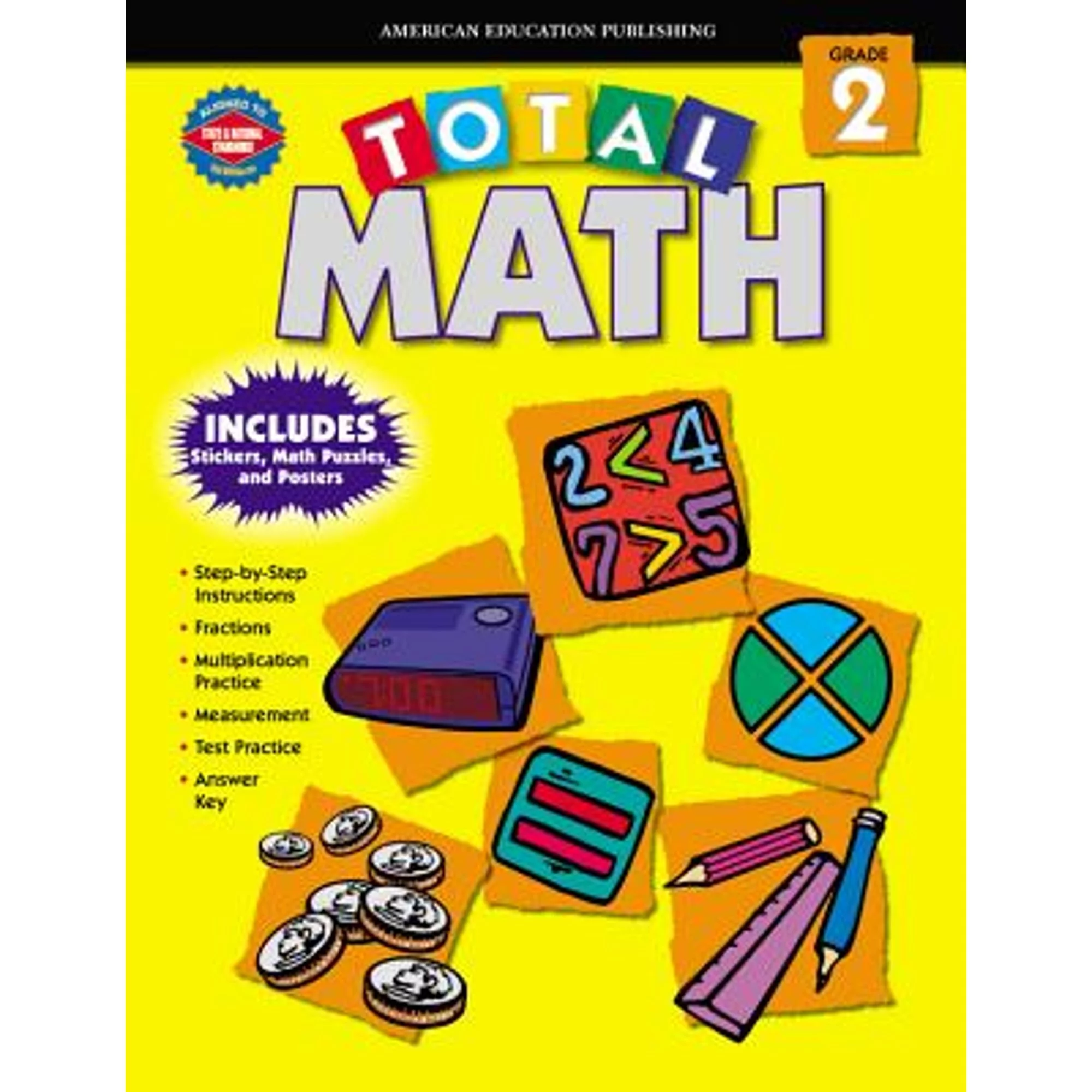 Pre-Owned Total Math Grade 2 (Paperback 9780769635125) by American Education Publishing (Compiled by)