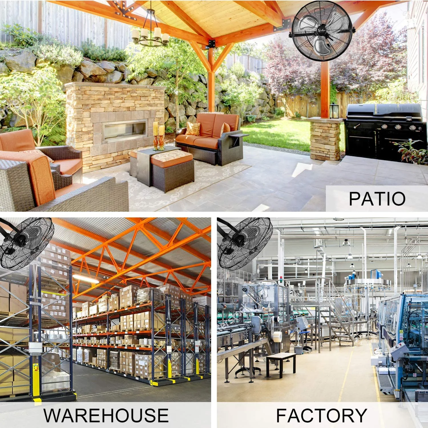 Simple Deluxe 20 inch 3 Speed Metal Wall Mount Fan