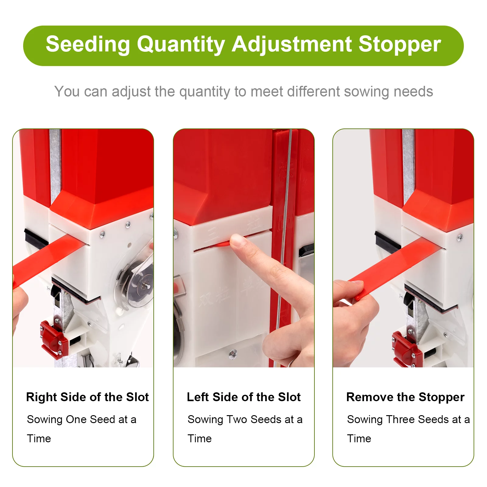 Adjustable Manual Fertilizer Garden Vegetable Planter Seeder Handheld 2.7kg