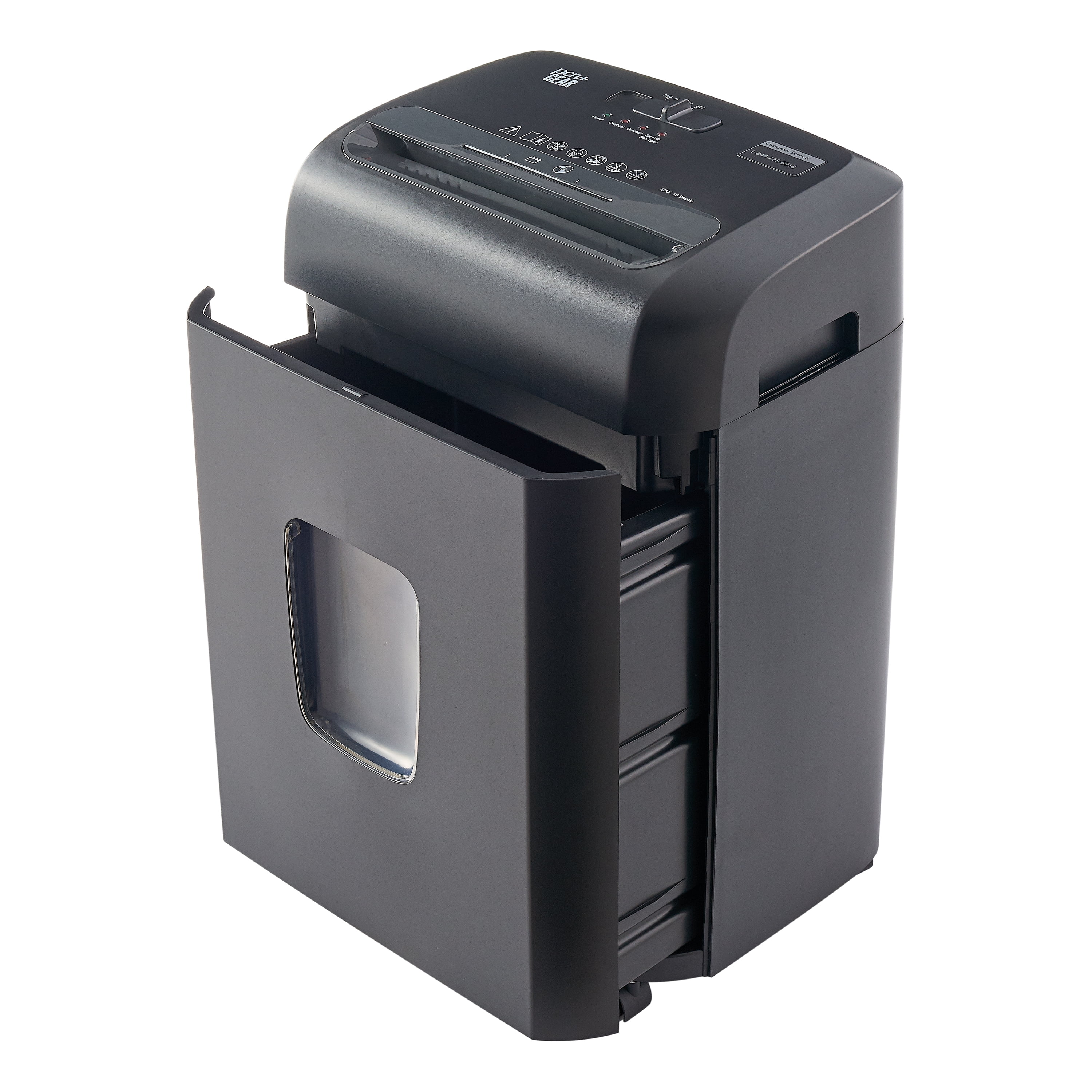 Pen + Gear 16 sheet Cross-Cut Shredder, 5.2-Gallon Collection Bin, Black