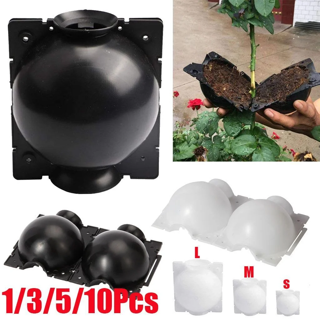 1/3/5/10pcs Plant Rooting Device High Pressure Propagation Ball Graft Box Grow