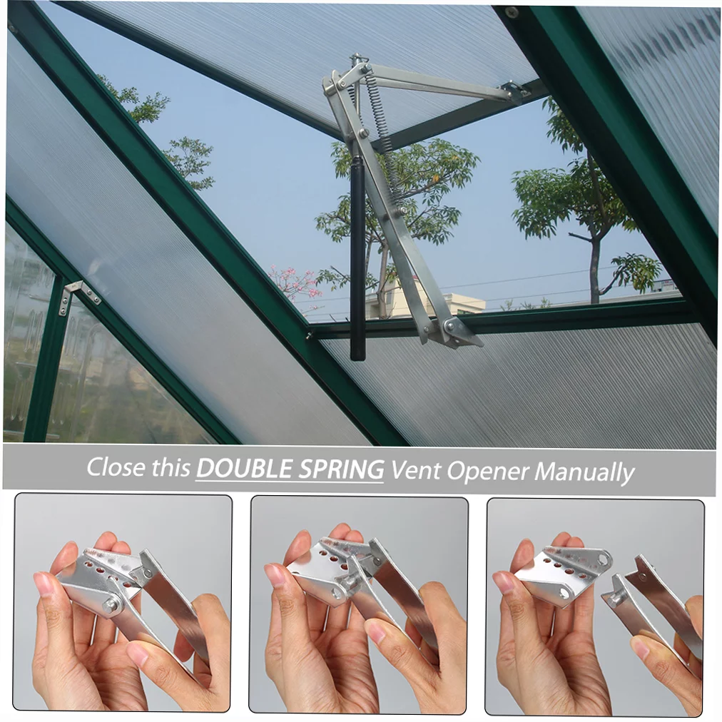 Arealer Decdeal Window Opener Vent Opener Auto Vent Opener with Double Spring Greenhouse Windows Opener Controlled Automatic Vent Opener