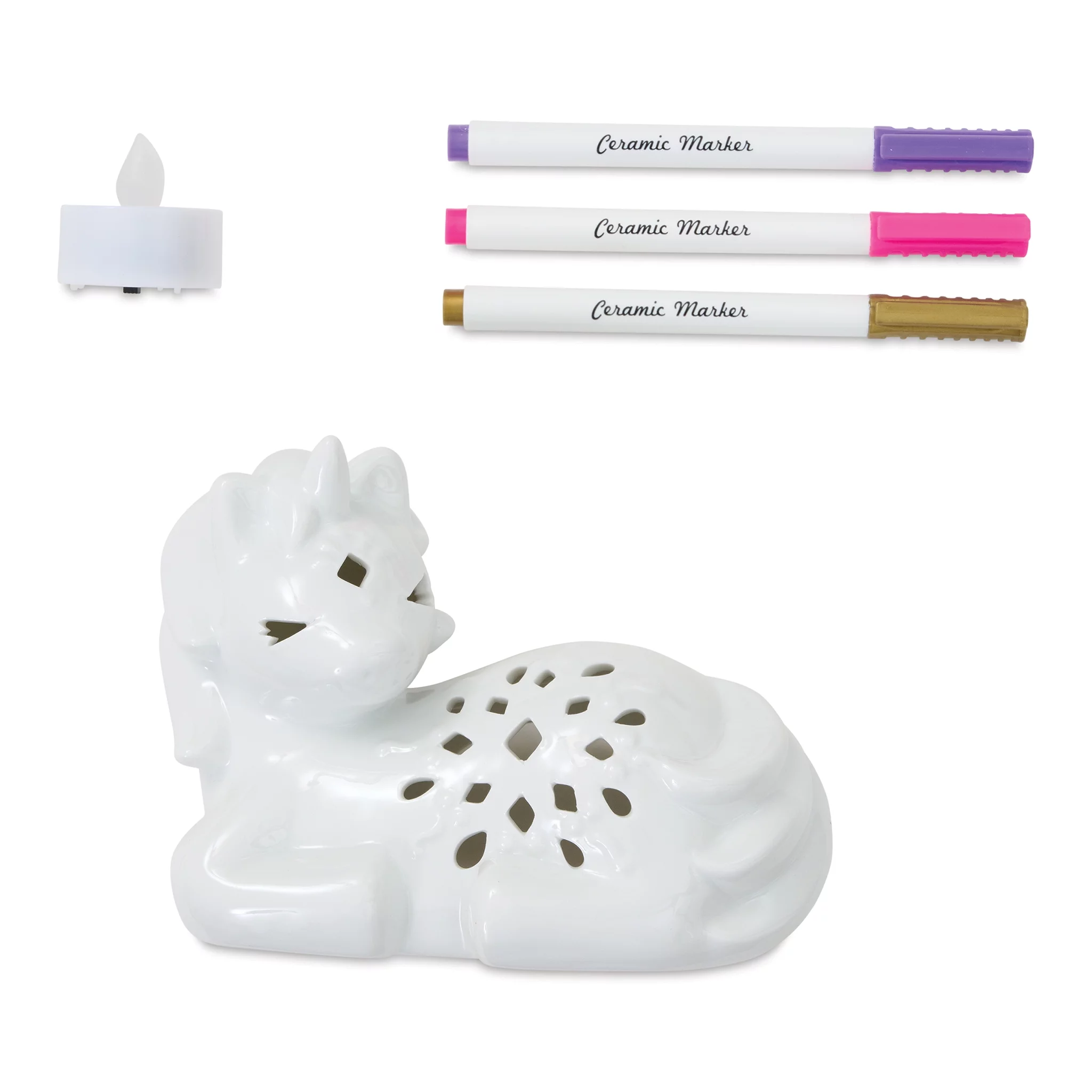 Bright Stripes LED Candle Critters Kit - Unicorn