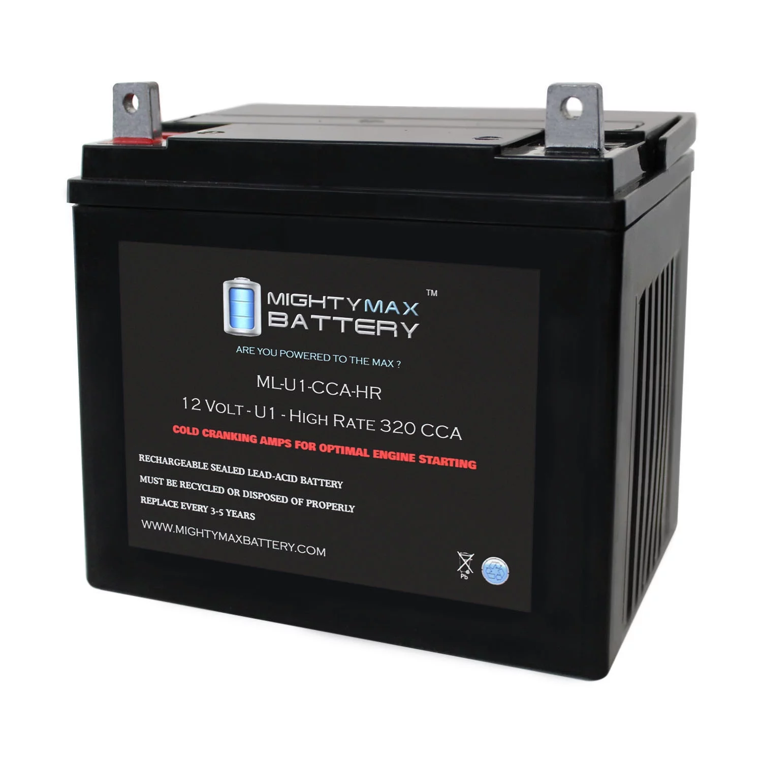 ML-U1-CCAHR 12V 320CCA Battery for Gravely GLT440 Lawn Tractor Mower