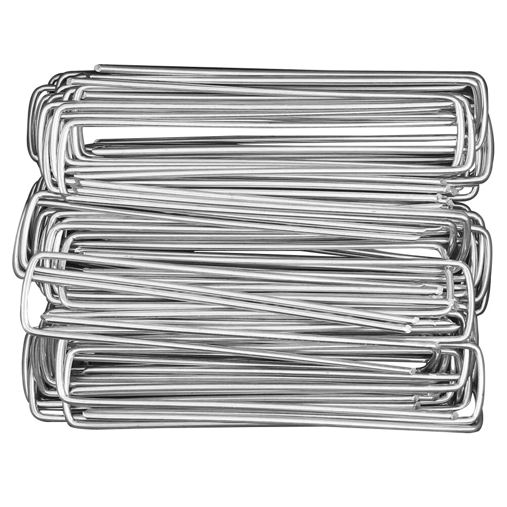 Camping Tent Peg Nail Irrigation Hose Stakes Artificial Mulch Q195 45 Steel White 30 Pcs