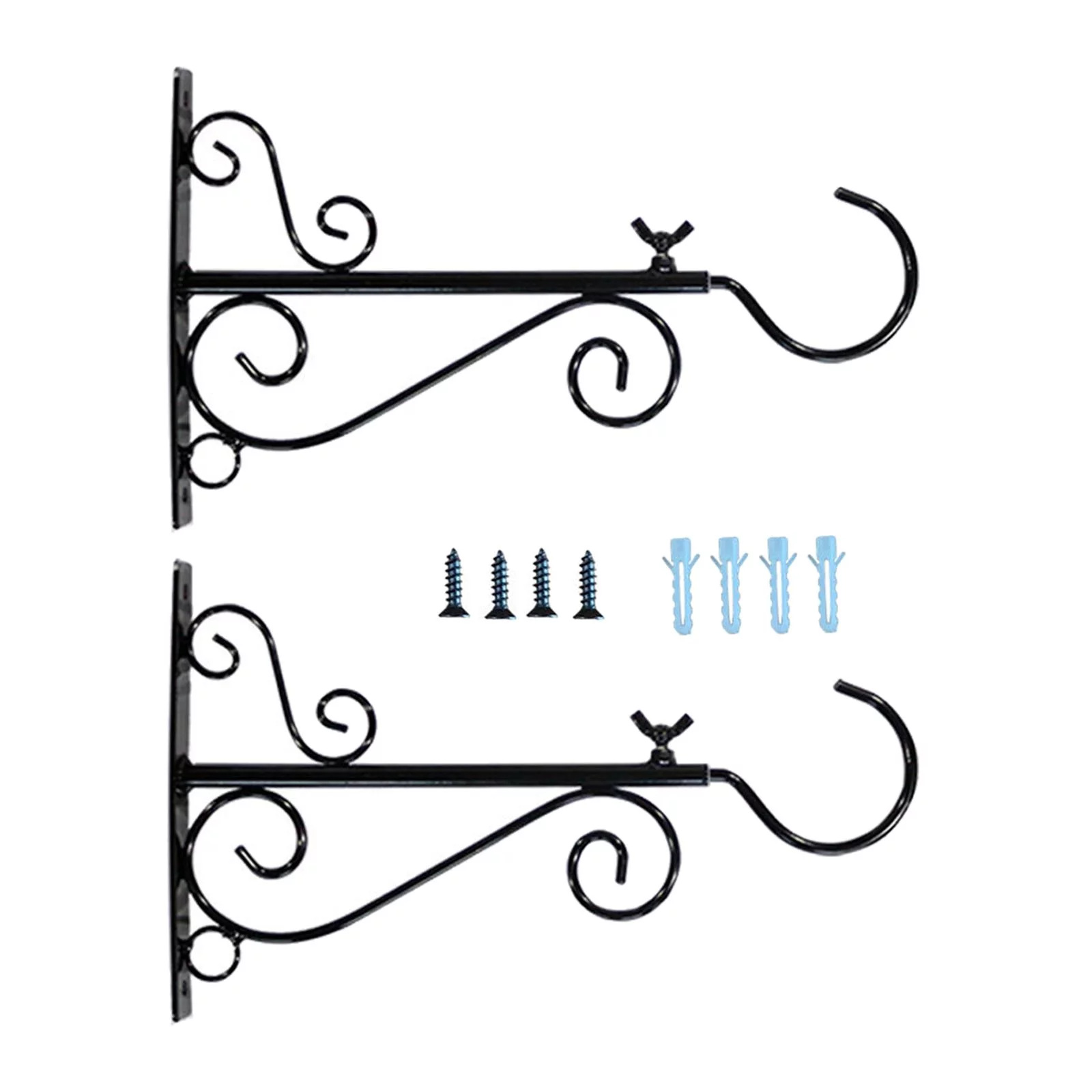 2x Bird Feeder Hanger Resistant Wall Hooks Heavy Duty Plant Hanger Hook for Outdoor Patio Hanging Bird Feeders