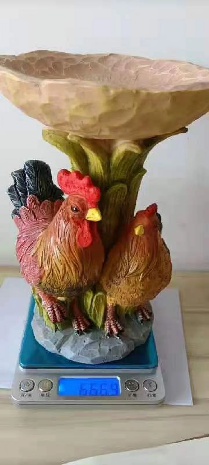 NLLSHGJ Resin Birdbath Polyresin Antique Garden Bird Bath for Home Garden Yard