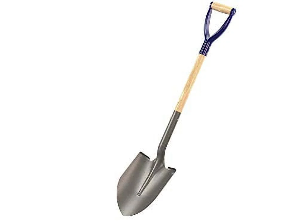 Bon 14-256 Shovel - Round Point 27 inch 'D' Wooden Handle