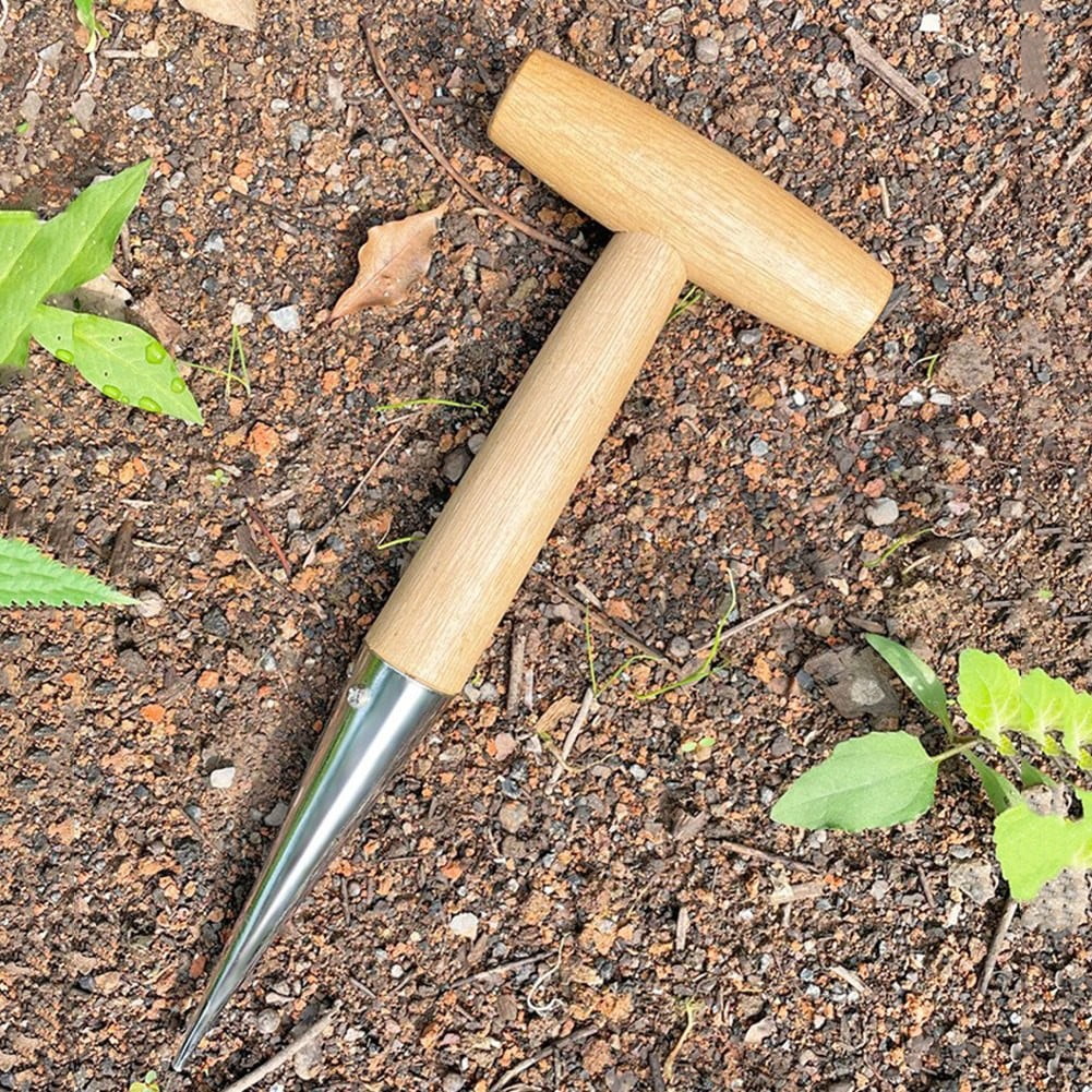 Home Gardening Wooden Handle Planting Tool Hand Digger Remover Lifter Tool